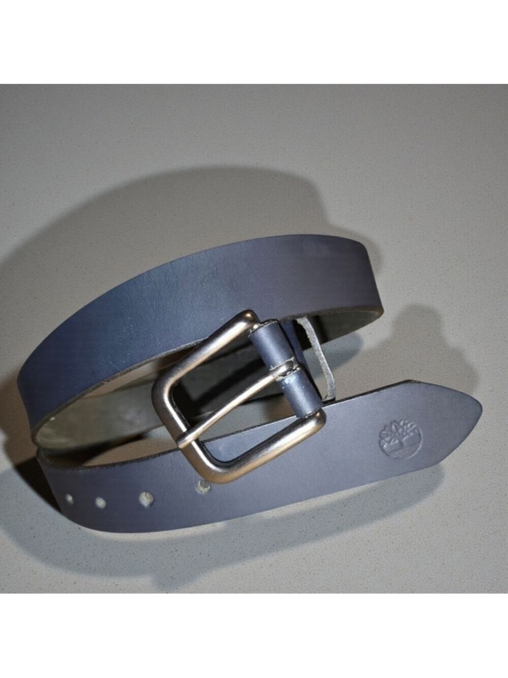 Timberland Leather Belt Blue Size 42 #BLT8